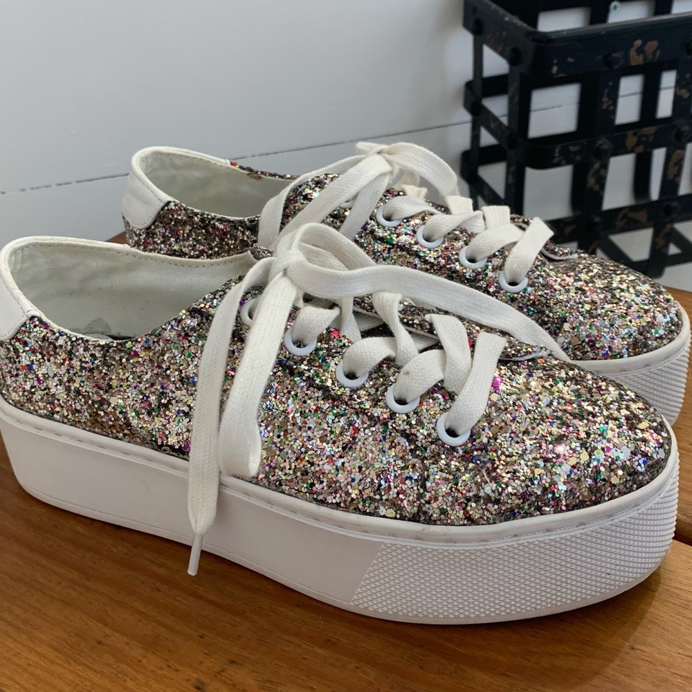 Steve Madden Platform Glitter Sneakers